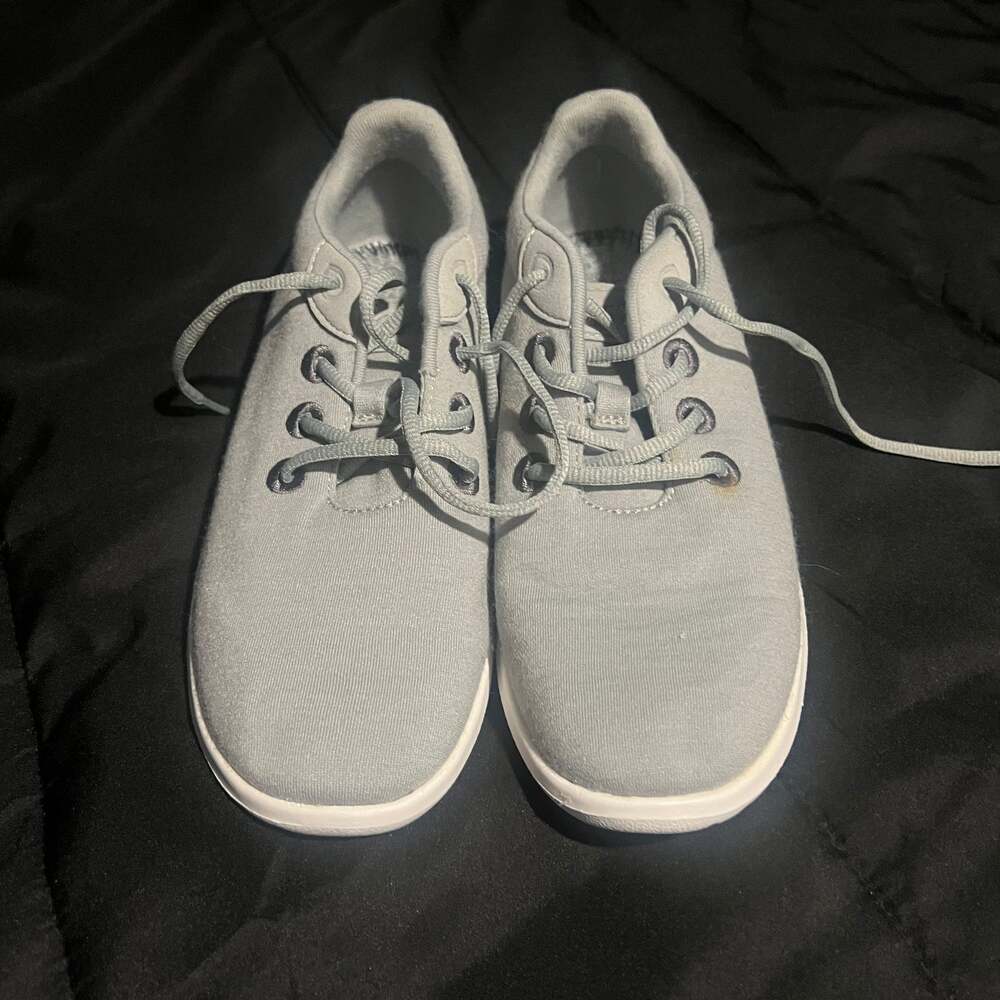 Merinos Women's Lace-Ups - Australian Merino Wool Shoes - Stone Grey, Size 9